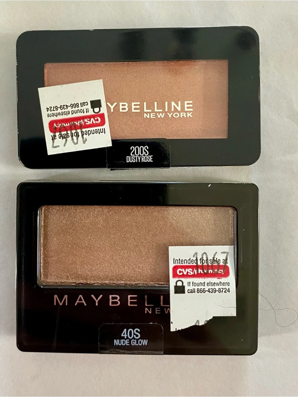 Maybelline Powder Eye Shadows — Dusty Rose & Nude Glow
